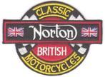 Patch Norton Classic British Motorcycles - 81 x 62 mm, Ophalen of Verzenden, Nieuw