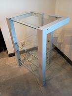 Glazen TV tafel, Comme neuf, Métal, 25 à 50 cm, Modern