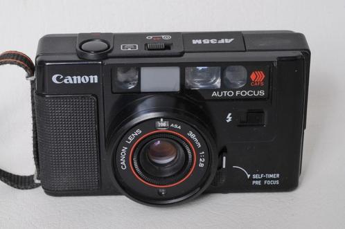 VENDU   Canon AF 35 M auto focus + 38 mm 1:2,8 + étui, TV, Hi-fi & Vidéo, Appareils photo analogiques, Utilisé, Compact, Canon
