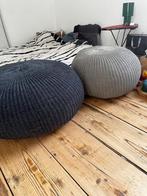 2 IKEA Sandared puffs, Huis en Inrichting, Overige materialen, Minder dan 55 cm, Rond, Zo goed als nieuw