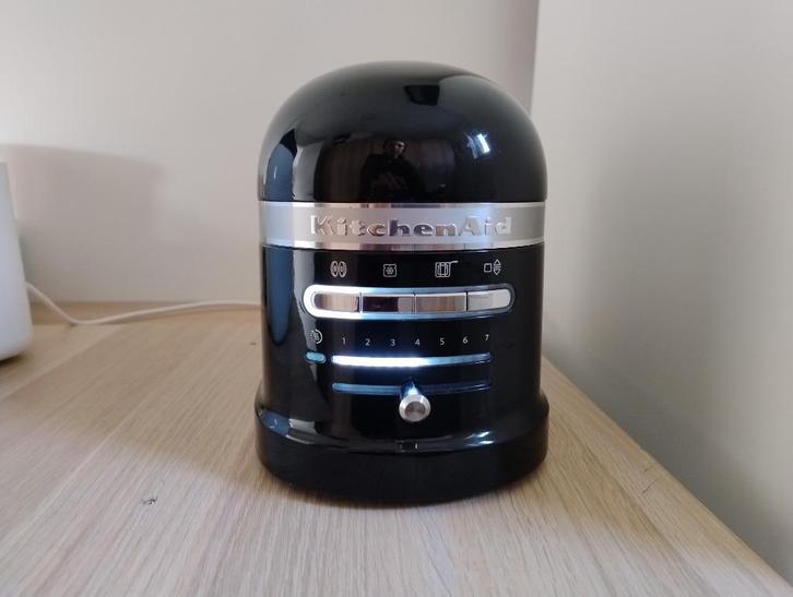 KitchenAid Artisan Broodrooster Zwart Retro Design🍩Gebruikt, Elektronische apparatuur, Broodroosters, Gebruikt, Meer dan 8 standen