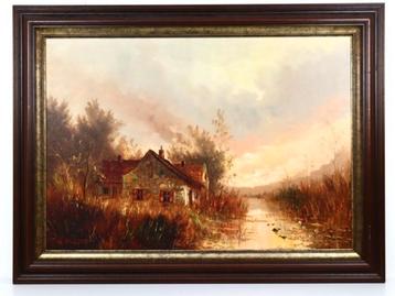 Groot olieverfschilderij op canvas beschikbaar voor biedingen