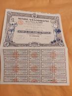 Vintage Frans aandeel Vélodrome, sportstadium Nice,1925,Deco, 1920 tot 1950, Ophalen of Verzenden, Aandeel