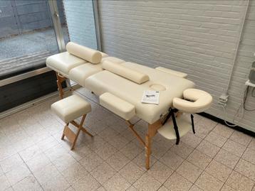 Tectake massagetafel met matras 10 cm + rolkussens en kruk beschikbaar voor biedingen