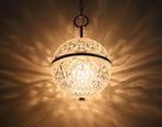 Val Saint Lambert Crystal Faceted Globe Vintage Pendant Lamp, Antiek en Kunst, Ophalen of Verzenden
