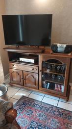 TV MEUBEL in stevig eiken houten + TV, Ophalen