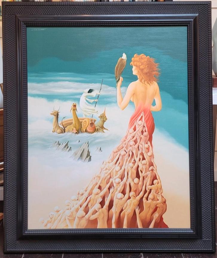 Paul DESSART, La femme fatale, Antiek en Kunst, Kunst | Schilderijen | Klassiek, Ophalen