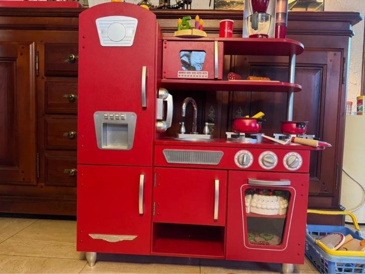 Retro speelgoedkeukentje KidKraft, Kinderen en Baby's, Speelgoed | Speelkeukens, Zo goed als nieuw, Speelkeuken, Hout, Ophalen