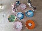 VintageEttero Sottsass 6 tasjes met bordjes limited edition, Antiek en Kunst, Ophalen of Verzenden