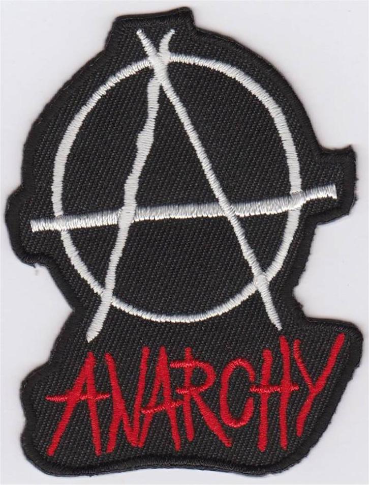 Anarchy stoffen opstrijk patch embleem, Verzamelen, Muziek, Artiesten en Beroemdheden, Nieuw, Kleding, Verzenden
