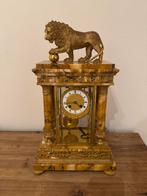 Antieke Portico Klok met Leeuw (werkend, sleutel inbegrepen), Antiek en Kunst, Antiek | Klokken, Ophalen