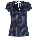 PUSSY DELUXE Anice Shirt navy à pois - M - neuf sous emballa, Vêtements | Femmes, Tops, Manches courtes, Taille 38/40 (M), Bleu