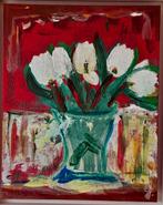 Tulipes un jour d'hiver, Antiquités & Art, Art | Peinture | Moderne, Enlèvement ou Envoi
