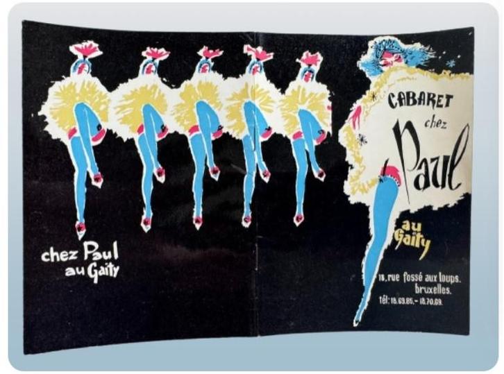 Chez Paul au Gaity 🎭 Programme cabaret (juin ‘82) + 2 🎁, Verzamelen, Merken en Reclamevoorwerpen, Nieuw, Overige typen, Ophalen of Verzenden