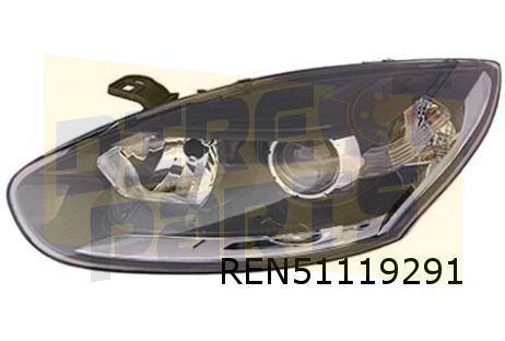Renault Megane III (1/14-) Koplamp Links (Boven zwart/onder, Auto-onderdelen, Verlichting, Renault, Nieuw, Verzenden