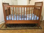 Houten vintage stevig kinderbed, Kinderen en Baby's, Ophalen, Gebruikt, Minder dan 140 cm, Matras