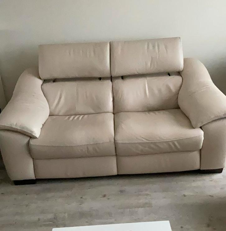 Natuzzi zetel leder, Huis en Inrichting, Zetels | Zetels, Zo goed als nieuw, Ophalen