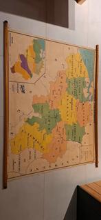 Oude schoolkaart op canvas, Antiek en Kunst, Antiek | Schoolplaten, Ophalen