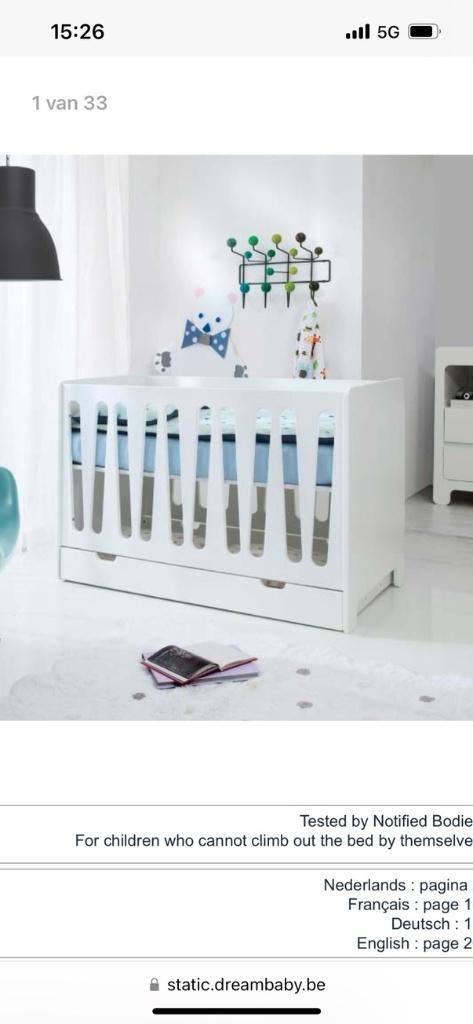 Quax Sunny bed + uitschuifbed 70x140 (incl. matrassen), Kinderen en Baby's, Kinderkamer | Bedden, Gebruikt, 140 tot 160 cm, 70 tot 85 cm