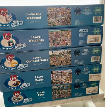 Puzzels 5 x 1000 stuks pakket beschikbaar voor biedingen