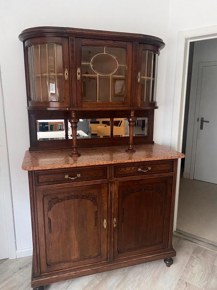 Mechelse kasten, tafel en 4 stoelen, Huis en Inrichting, Complete eetkamers, Ophalen