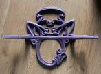 Art nouveau handdoekhouder made in france emaille paars, Ophalen of Verzenden