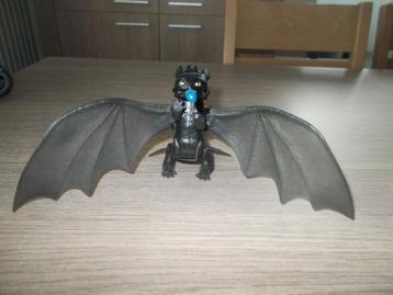 A - Figurine DRAGONS KROKMOU noir (30 x 25 x 12 cm) original, Enlèvement ou Envoi, Comme neuf