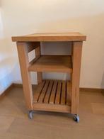 Keukentrolley (snijplank), Ophalen, Gebruikt, 100 tot 150 cm, Teakhout