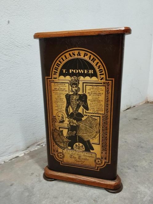 Mooie retro houten paraplubak T.Power England circa 1900, Huis en Inrichting, Woonaccessoires | Paraplubakken, Zo goed als nieuw