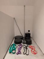 Halterset 97,5kg + weerstandbanden, Sport en Fitness, Ophalen, Halterset