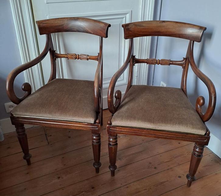 2 fauteuils Regency anciens, Antiquités & Art, Antiquités | Meubles | Chaises & Canapés, Enlèvement