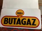 Plaque emaillee Shell Butagaz émaillerie Belge 1957-70 x 35, Enlèvement