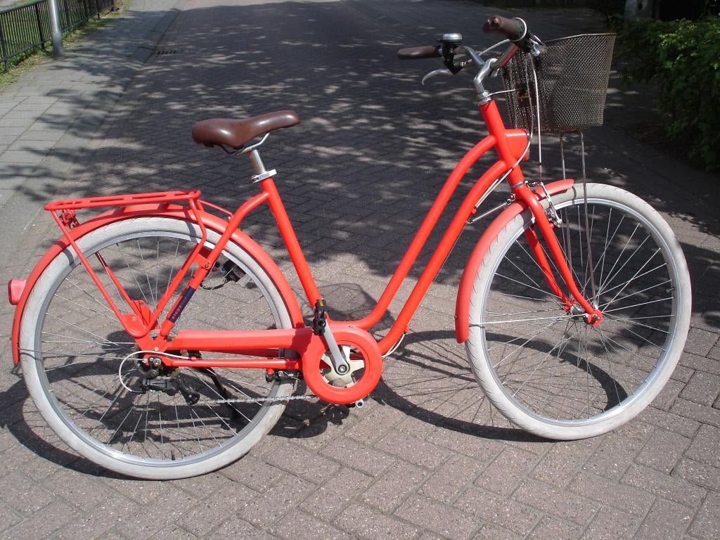 Damesfiets elops 520, Ophalen, Velgrem, Versnellingen, Btwin Decathlon
