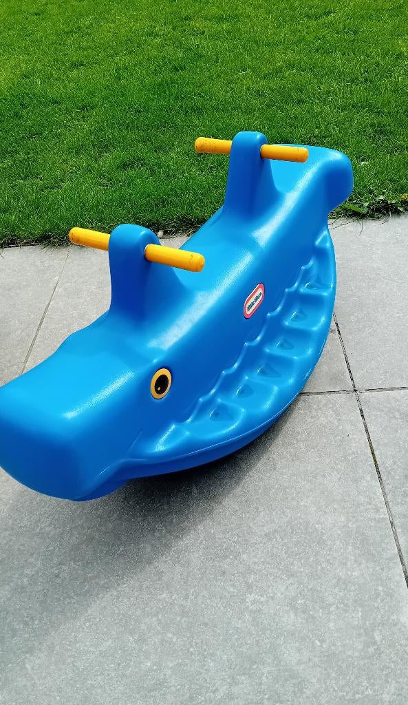 Blauwe wip / schommel Little tikes (2 zitplaatsen), Kinderen en Baby's, Ophalen, Gebruikt