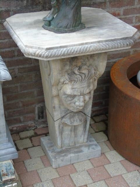 console, tuintafel in blauwe steen, Tuin en Terras, Tuinmeubel-accessoires, Zo goed als nieuw, Ophalen
