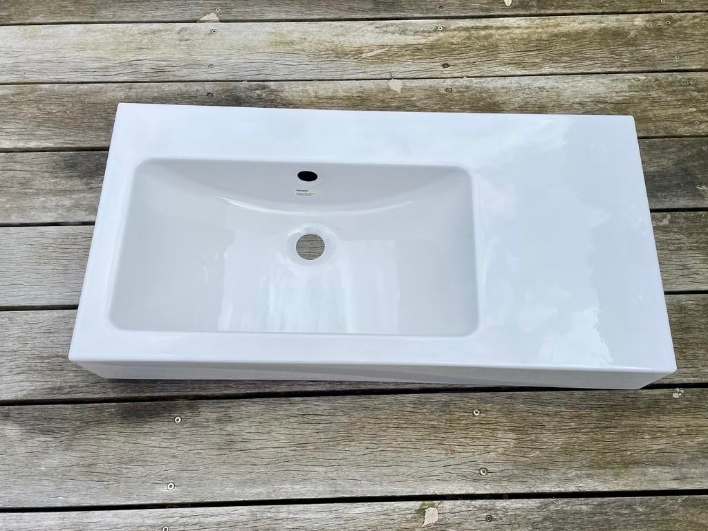 ALAPE EVIER EN METAL LAQUE BLANC - 80x40CM, 25 à 50 cm, Lavabo ou Évier, Comme neuf, Enlèvement