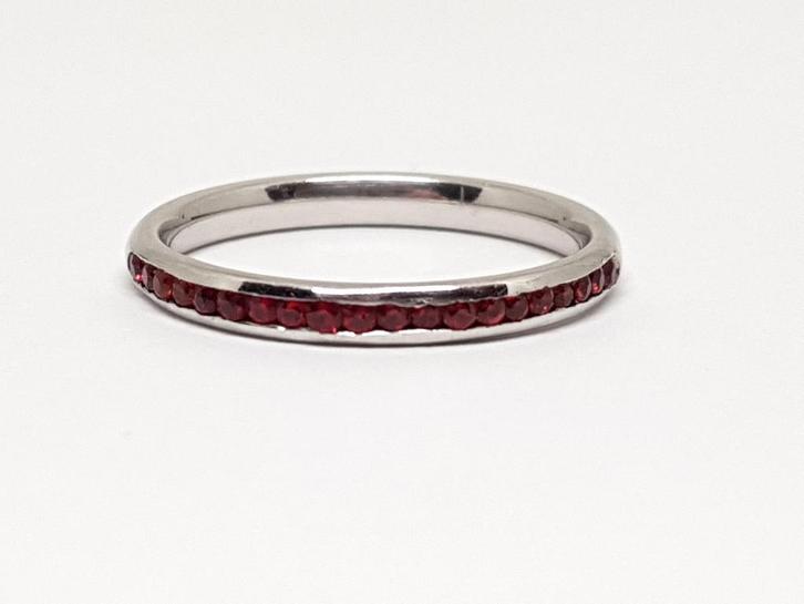 Robijn Memory Ring 0.50ct., Bijoux, Sacs & Beauté, Bagues, Neuf, Femme, 17 à 18, Or, Or, Avec pierre précieuse, Enlèvement ou Envoi