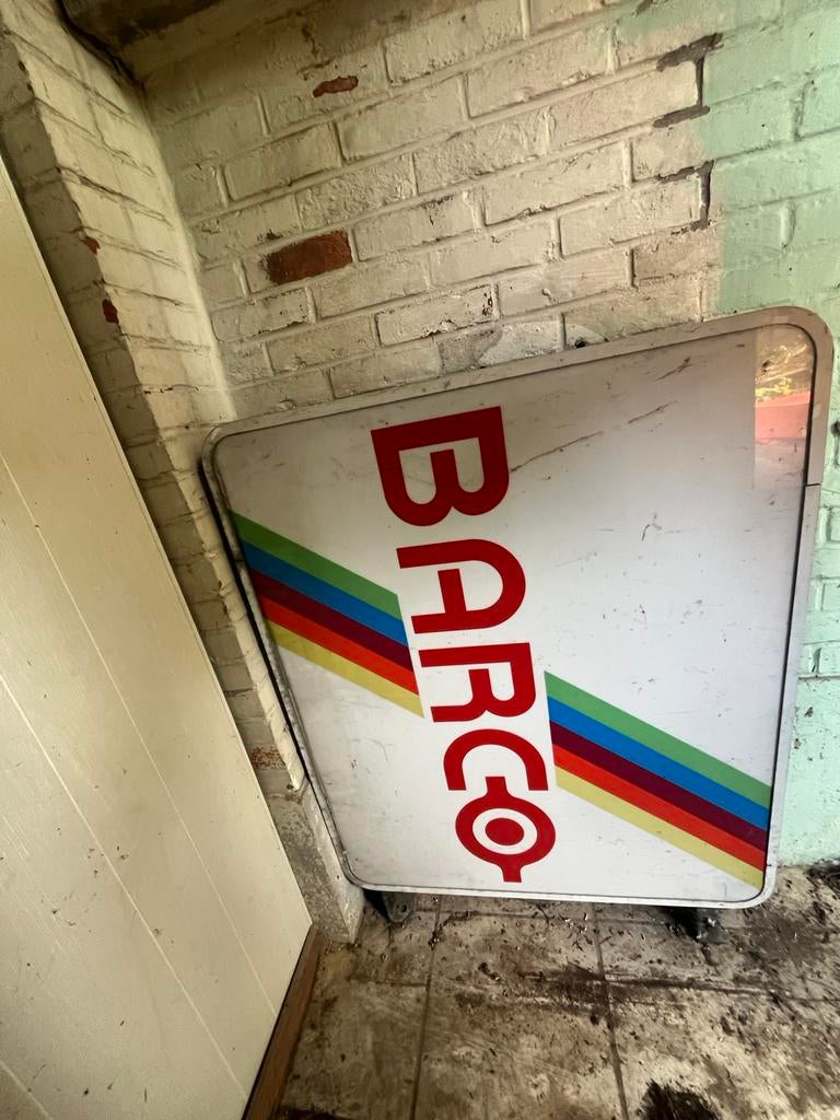 Vintage reclame lichtbak Barco, Ophalen, Gebruikt, Lichtbak of (neon) lamp