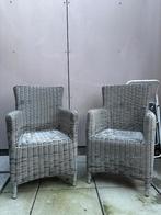 Tuinstoelen rotan Bristol grijs, Ophalen, Gebruikt, Rotan, Stapelbaar