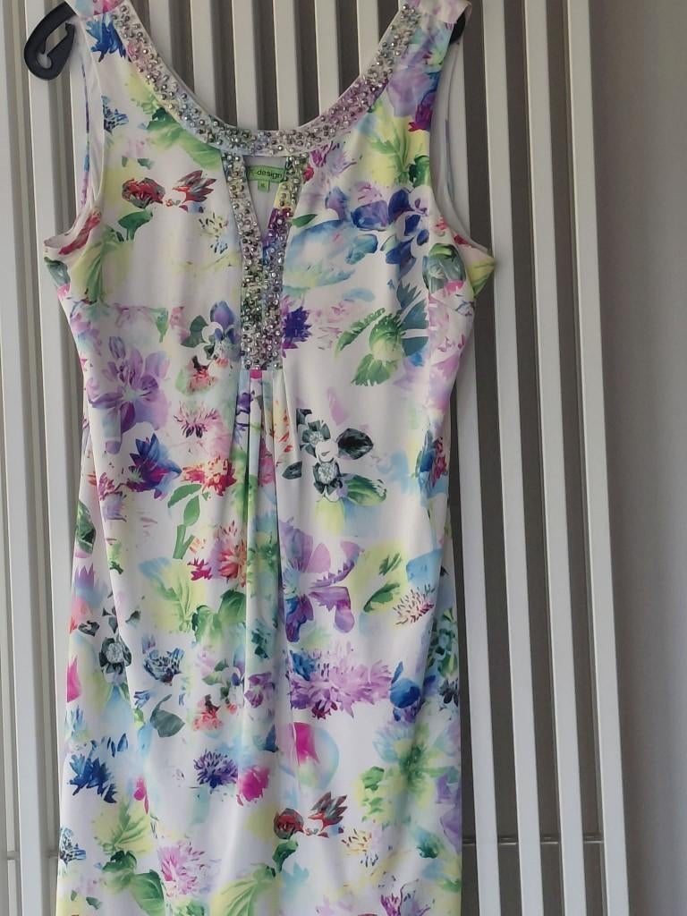 Zomerjurk K-design XL, Kleding | Dames, Jurken, K-design, Wit, Maat 42/44 (L), Nieuw