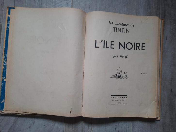 Tintin l'Île Noire 1942, Livres, BD, Utilisé, Une BD, Envoi