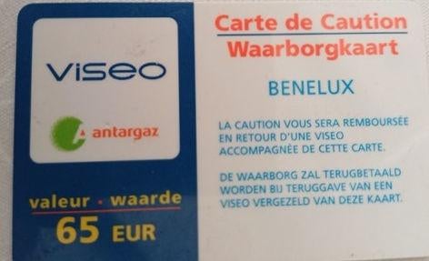 Waarborgkaart VISEO, Ophalen, Zo goed als nieuw