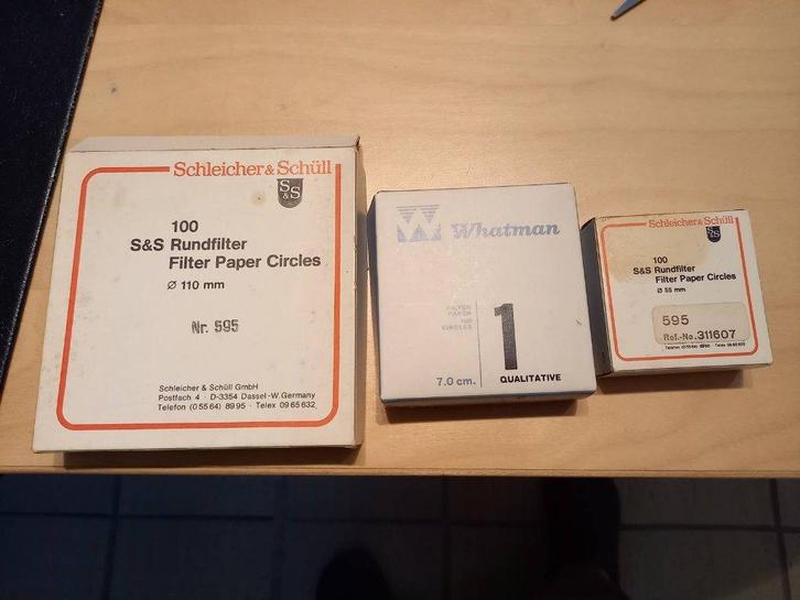 Filter papier Whatman en Schleicher&Schüll, Hobby en Vrije tijd, Overige Hobby en Vrije tijd, Ophalen