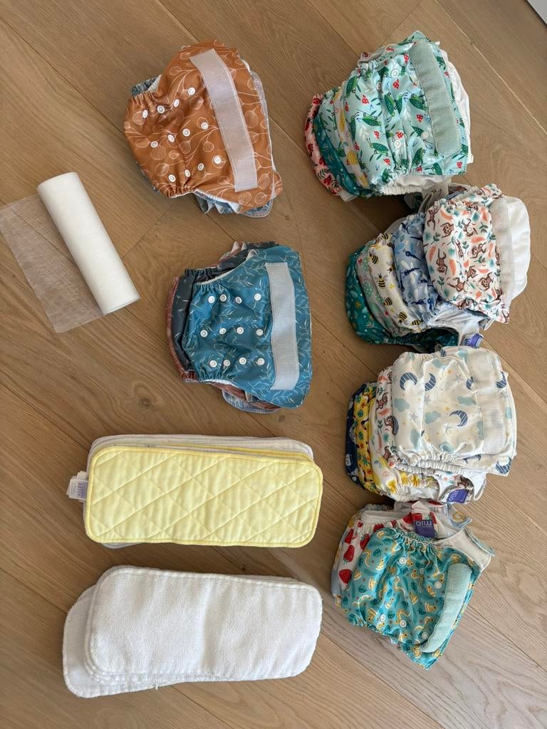 Pakket wasbare luiers, Kinderen en Baby's, Babykleding | Baby-kledingpakketten, Gebruikt, One size, Ophalen