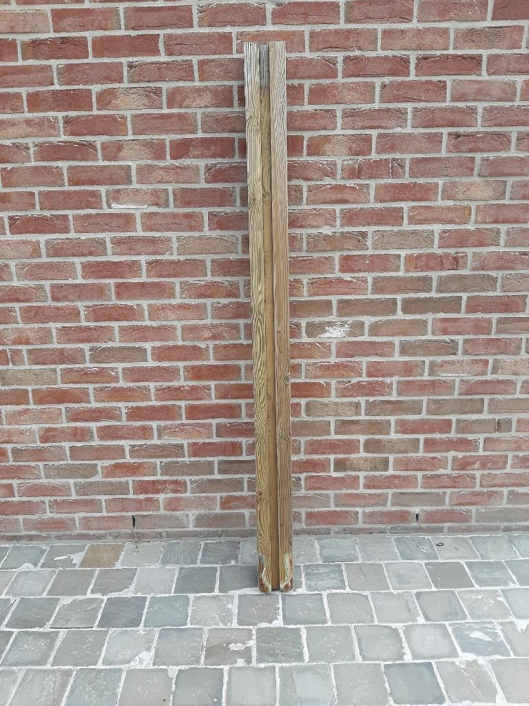 houten gleufpaal Douglas geimpregneerd,12 op 12 cm,1,80 m h, Enlèvement, Comme neuf, 180 à 250 cm, Poteaux