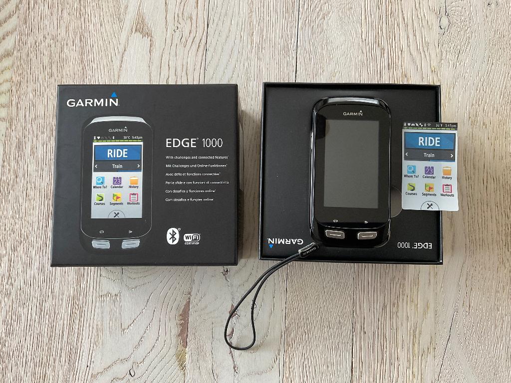 Fiets GPS GARMIN edge 1000, Fietsen en Brommers, Fietsaccessoires | Fietscomputers, Zo goed als nieuw, Draadloos, GPS, Ophalen