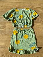 Groene crop top met bijhorend rokje met fruit - maat 140, Enlèvement ou Envoi, Utilisé, Fille, Ensemble