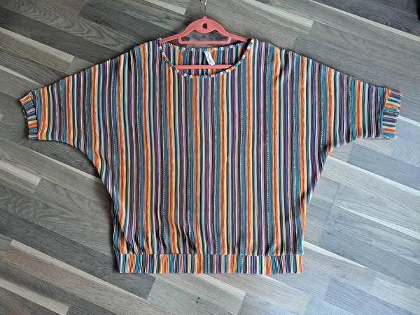 Miss Etam, veelkleurige blouse, L/XL, vleermuismouwen, Kleding | Dames, Blouses en Tunieken, Zo goed als nieuw, Maat 42/44 (L)