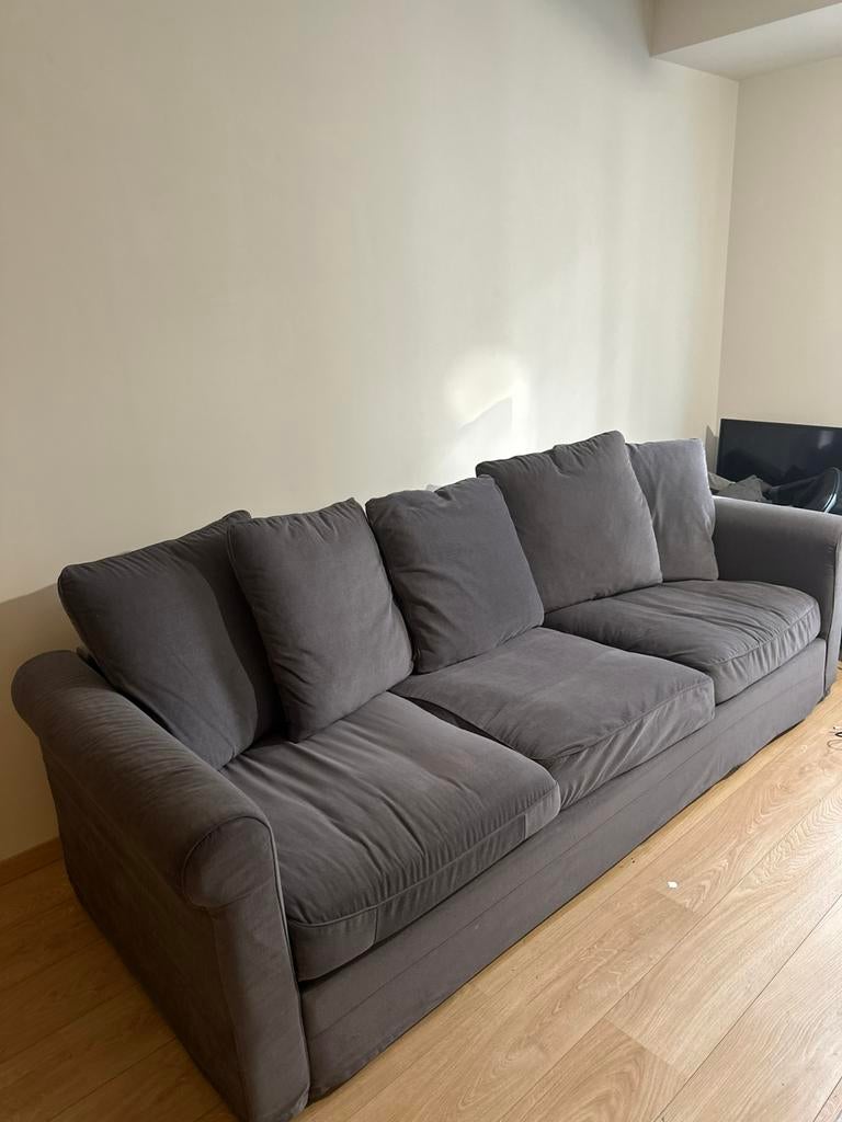 CANAPÉ GRIS-IKEA, Huis en Inrichting, Zetels | Complete zithoeken, Zo goed als nieuw, Ophalen