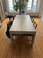 Gebruikte houten tafel, Huis en Inrichting, Tafels | Eettafels, Ophalen, Gebruikt, Vijf personen of meer, Rechthoekig
